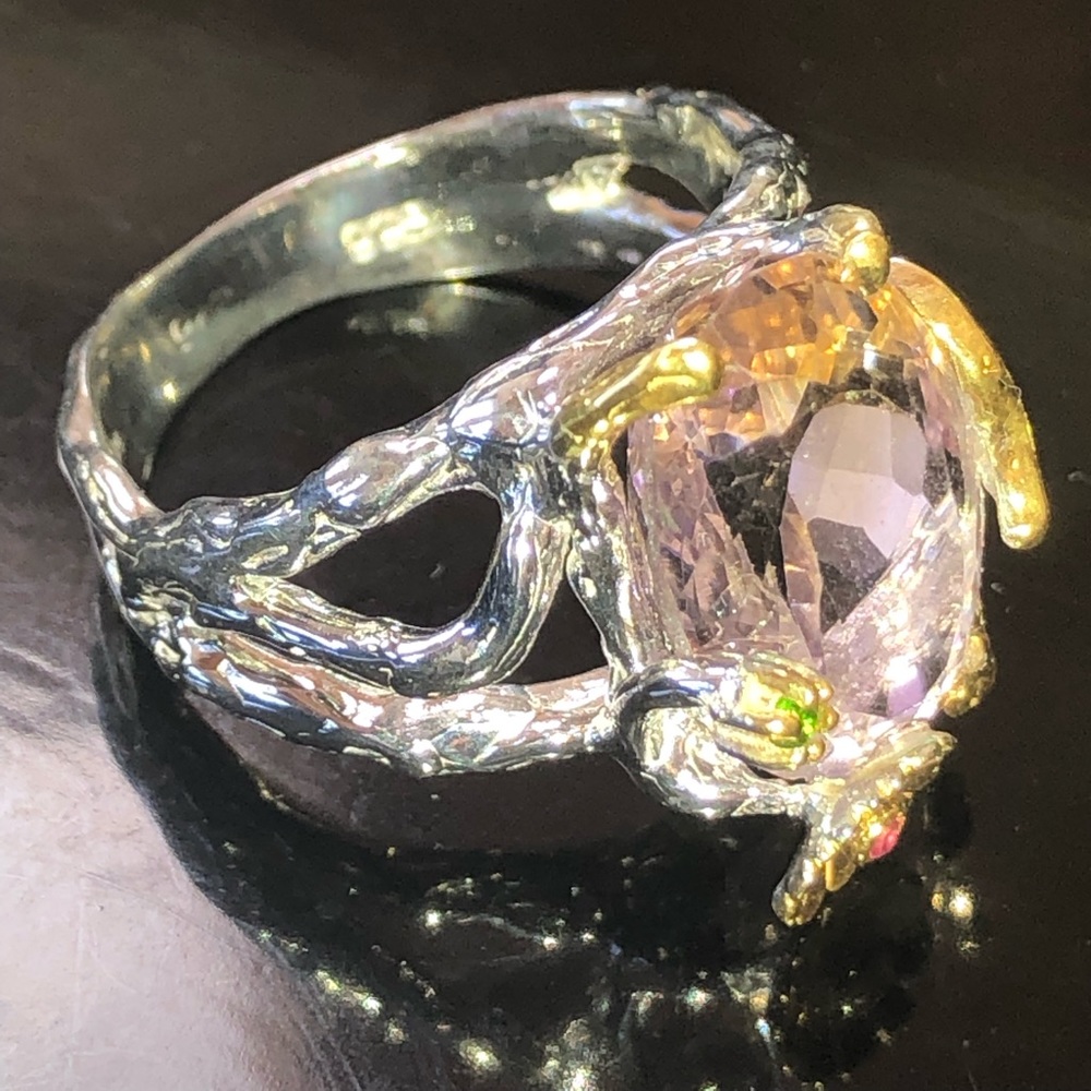Enchanting Genuine Ametrine Ring with Gems 💎